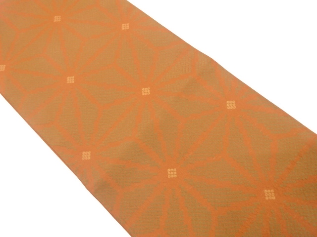 麻の葉模様織り出し袋帯